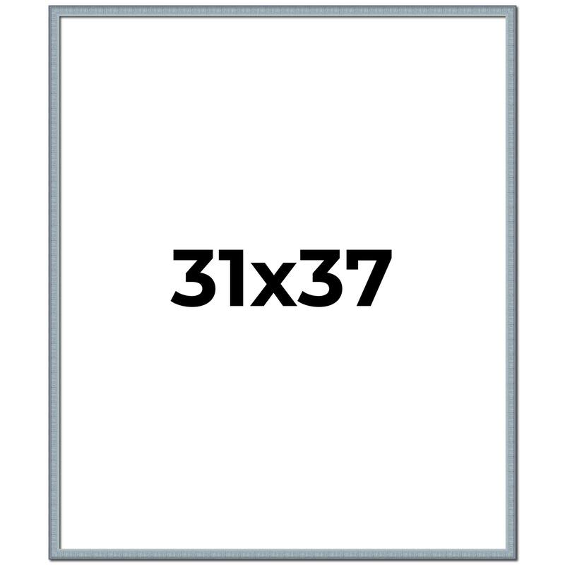 31x37 Frame Rustic Sky Blue Solid Wood Picture Frame | 0.75 Inch