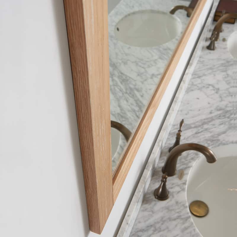 Cortes 72" Bathroom Vanity Barndoor Wall Mirror in Pine