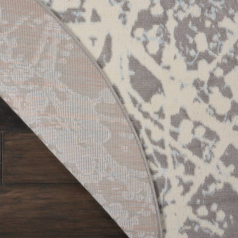 Nourison Jubilant Modern Botanical Abstract Grey Area Rug