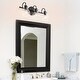 preview thumbnail 24 of 27, Olia Modern 3-Light Black Bathroom Vanity Lights Globe Glass Wall Sconces