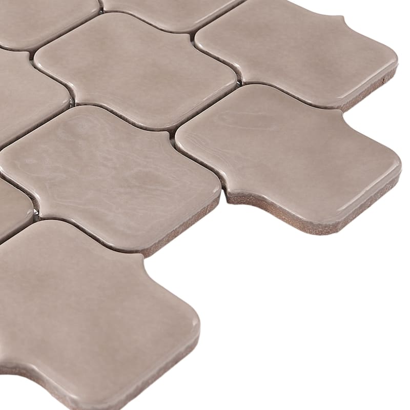 Modern Arabesque Glossy Porcelain Mosaic Tile