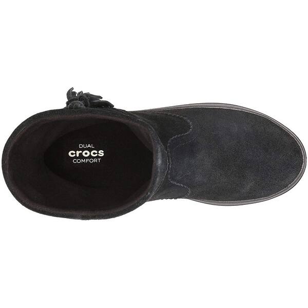 Shop Crocs Women S Lodge Point Suede Pull On Winter Boot 5
