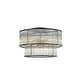 preview thumbnail 14 of 23, Modern Glam Black / Antique Bronze 4/10-Light Glass Drum Flush Mount Contemporary Ceiling Light For Living Room Entryway