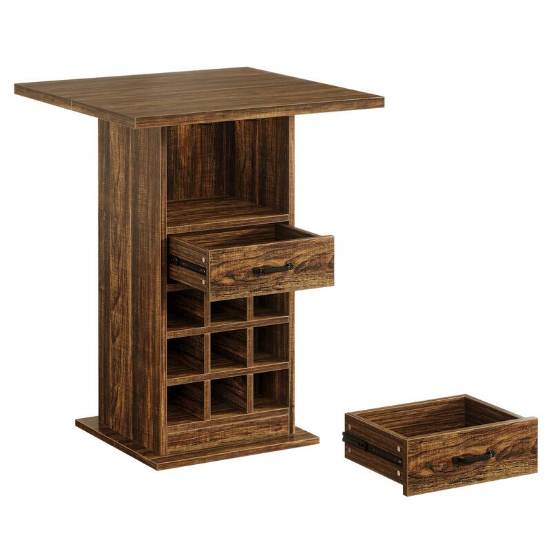 Bar Unit, Bar Cabinet with Storage & Wine Rack, Liquor Console Accent Table, Home Living Room Kitchen