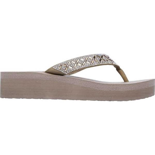 skechers cali vinyasa wedge flip flop