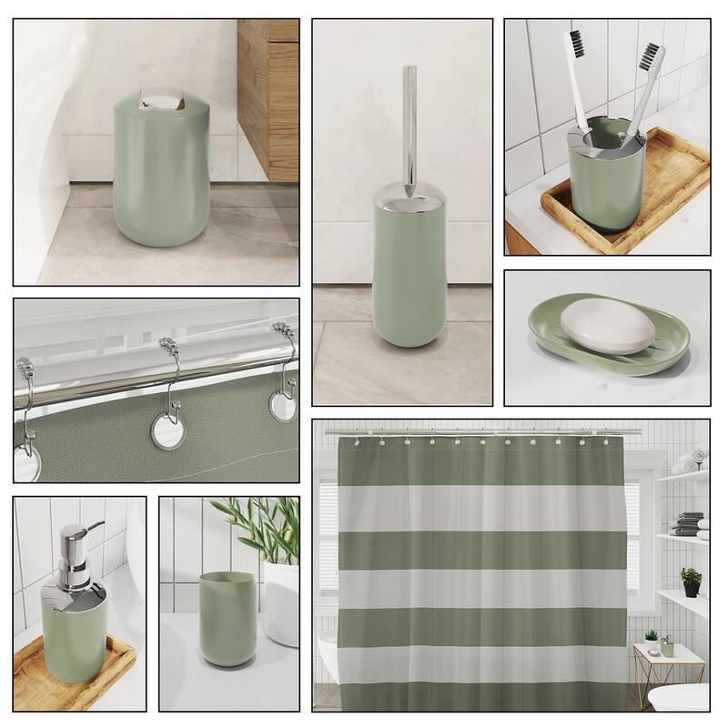 Clara Clark 20 Piece Complete Bathroom Accessories Kit with Shower Curtain Set