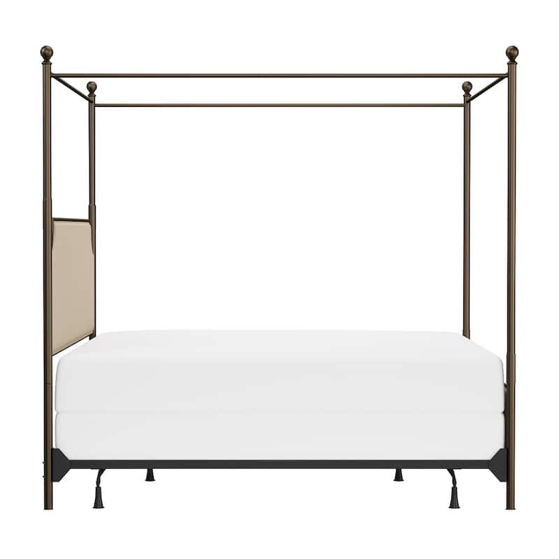 McArthur Metal and Upholstered Canopy Bed