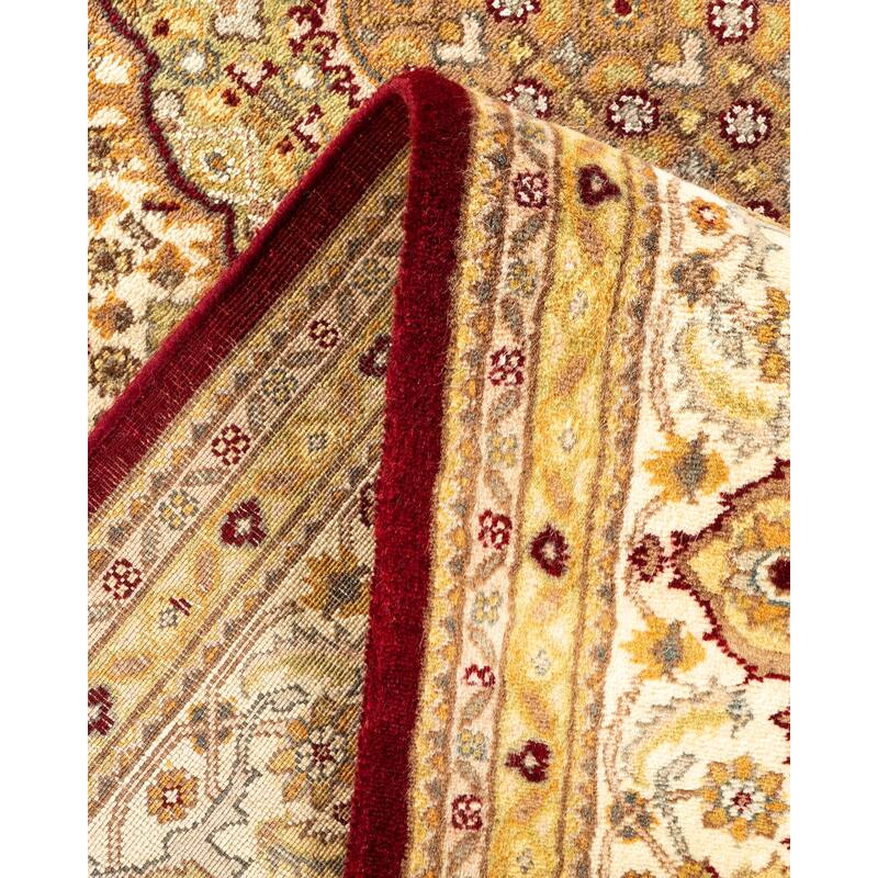 Overton Hand Knotted Wool Traditional Oriental Red Area Rug - 6' x 9'