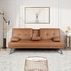 preview thumbnail 3 of 44, Yaheetech Modern Recliner Couch Faux Leather Futon Sofa Bed Brown