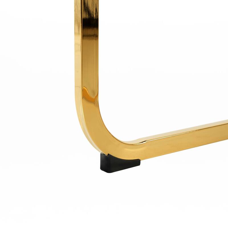 PU dining chair Living room Chair Upholstered chair,Gold Metal Chair Leg(Set of 2)