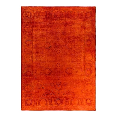 Contemporary Overdyed Wool Hand Knotted Area Rug - 9' 2" x 12' 8"