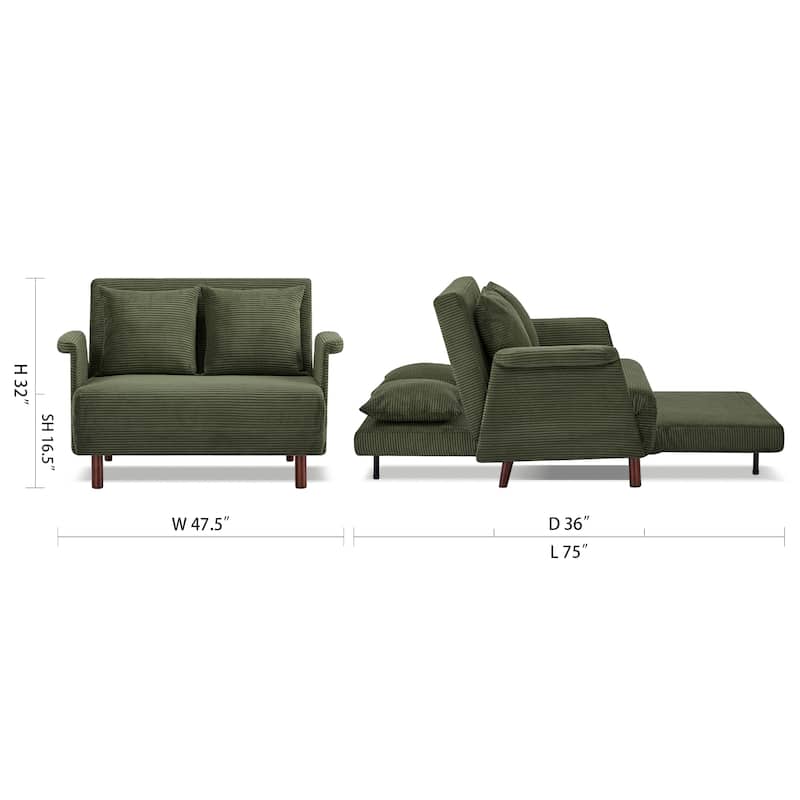 Artdeco Home - Boston & Cypress Convertible Futon Chair