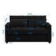 preview thumbnail 10 of 18, Loveseat Couches Chair Velvet Upholstered Sofa with Pull out Multifunctional Sofa Bed and Adjustable Backrest, Plastic Feet