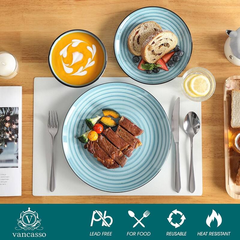vancasso Bonbon Stoneware 12-Piece Timeless Classic Dinnerware Set