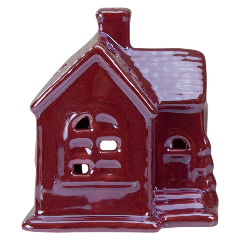 4" Pink Ceramic House Christmas Tabletop Decoration