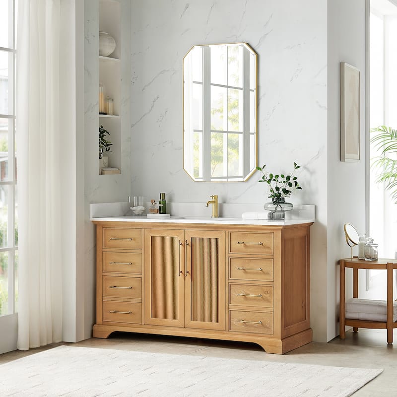 Tokyo Bath Vanity with Quartz Stone Top without Mirror