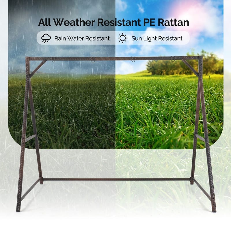 Patio Wicker Porch Swing Stand