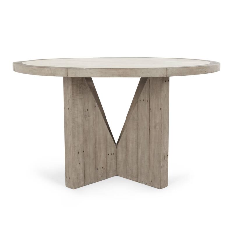 Classic Home Vincent 55" Reclaimed Pine Wood Round Dining Table