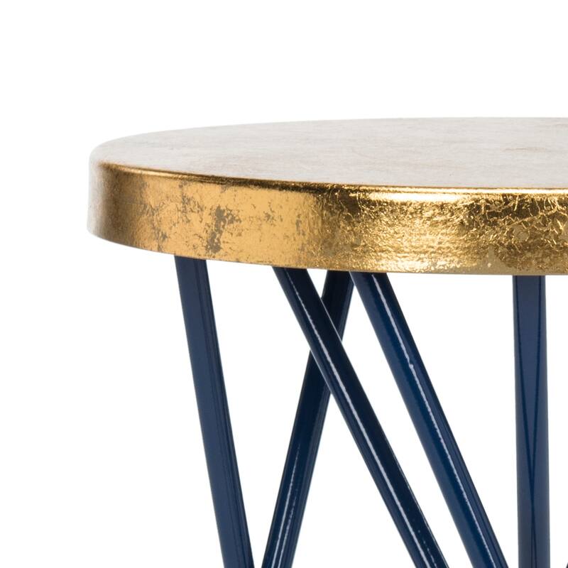 SAFAVIEH Paulette Gold Leaf Counter Stool - 17" x 17" x 24" - 17Wx17Dx24H