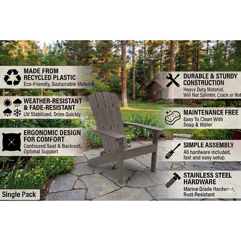 Lakeside Faux Wood Adirondack Chair