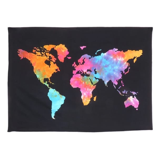 Peace Sign Floral Tie-Dye Small Tapestry