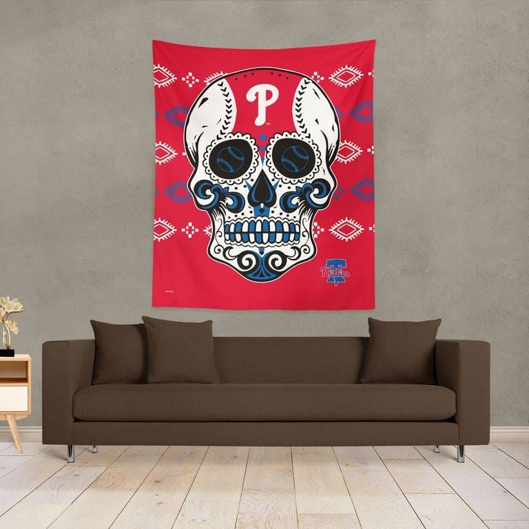 MLB Candy Skull Printed Wall Hanging