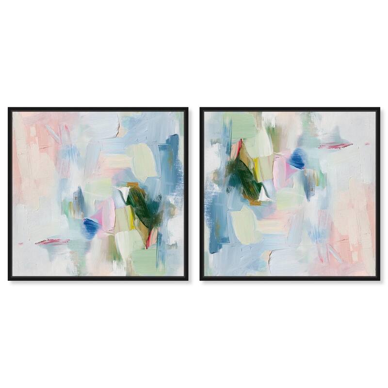 Turbulence I Canvas by Art Remedy - 12" x 12" - Black