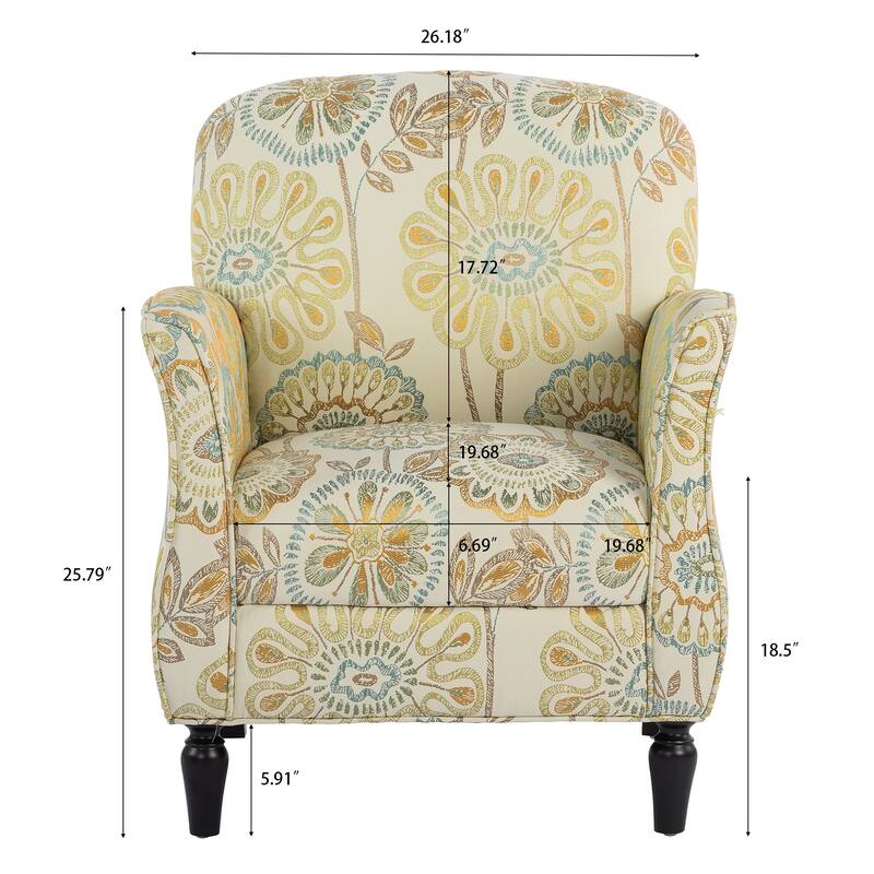 28.54" Accent Chair with Solid Wood Frame