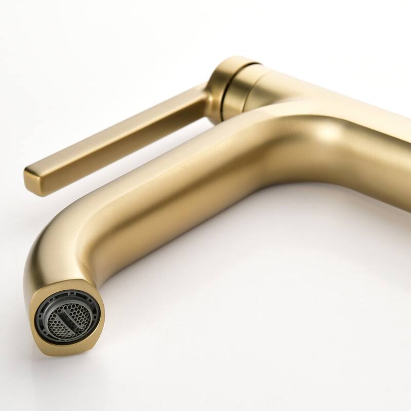 9 in.H Modern Matte Black/ Brushed Gold Single Handle Bathroom Faucet includes Hardware