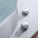 preview thumbnail 5 of 5, Acrylic 59" X 59" Round Alcove Whirlpool Bathtub - 6 Water Jets - Right Side Drain