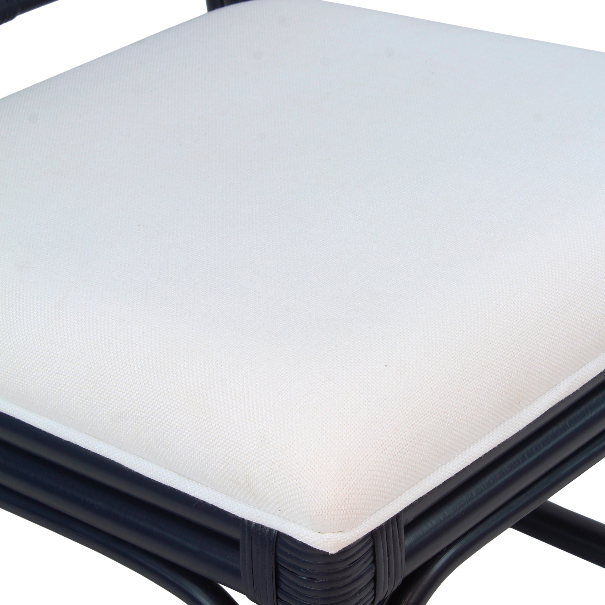 Natural Rattan Handmade Chippendale Cushioned Dining Chairs by East at Main