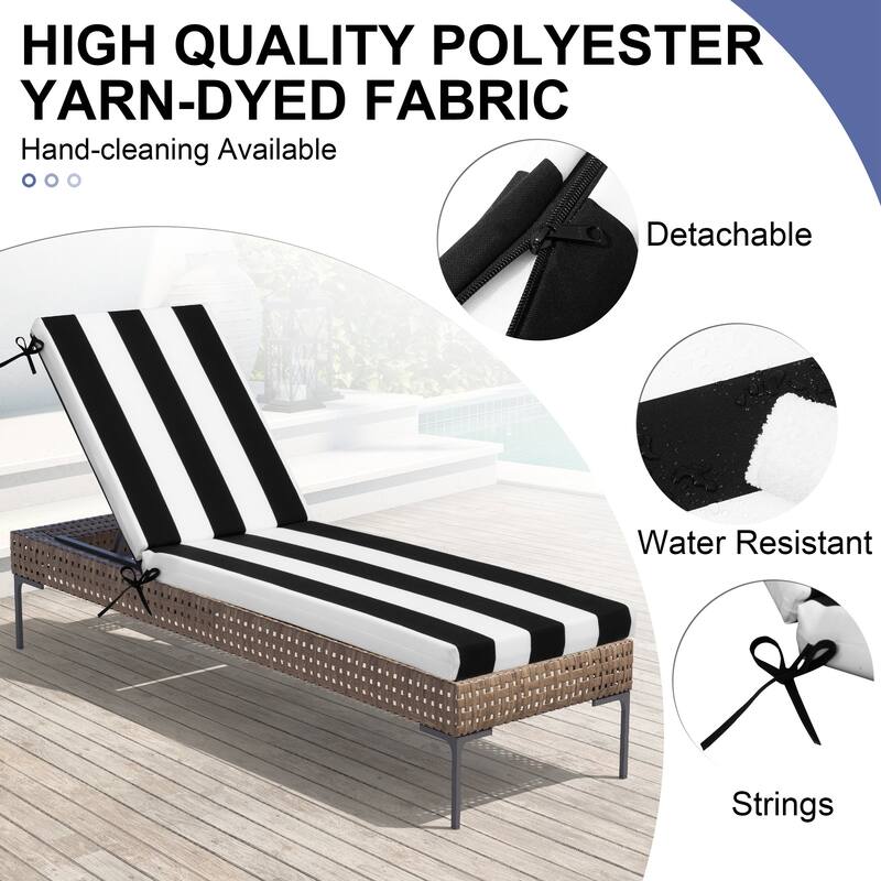 Outdoor Patio Chaise Lounge Chair Cushion
