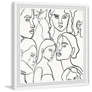 'Many Faces' Framed Painting Print - Bed Bath & Beyond - 35510716