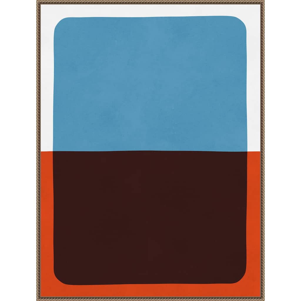 Overlapping Colors 2 by Vitor Costa Framed Canvas Wall Art Print