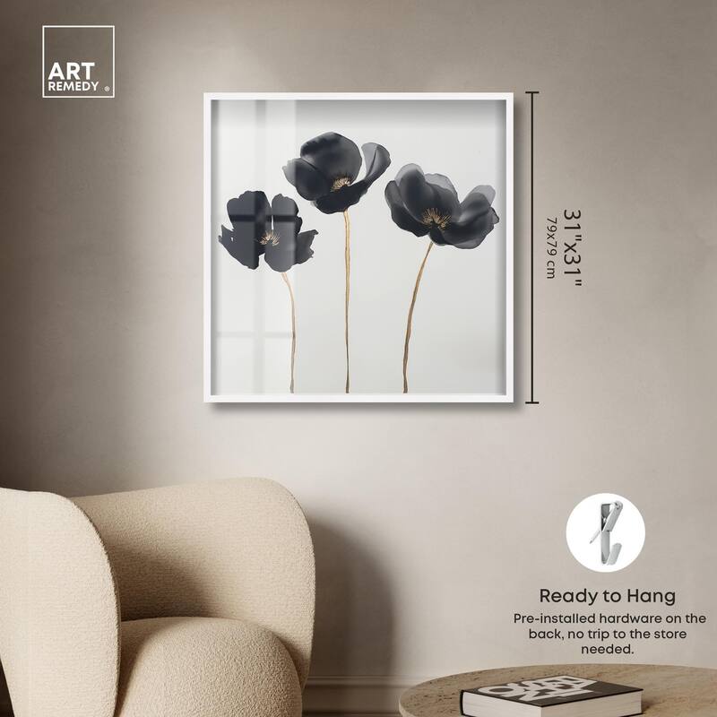 Nocturnal Flowers II Shadowbox by Art Remedy