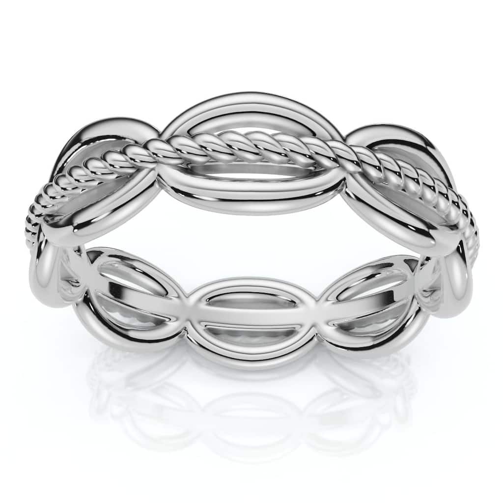 Bliss Diamond Gold or Platinum Angi Stackable Anniversary Wedding Band