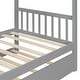 preview thumbnail 57 of 110, Creativity House Bed Twin/ Full Size Frame with Trundle for Boys Girls, Wood Platform Bed with Roof No Box Spring Needed