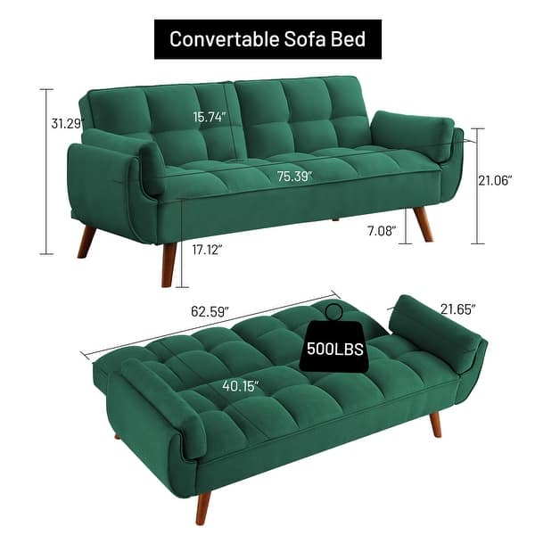dimension image slide 2 of 3, Sofa Couch for Living Room, Loveseat Sofa Futons for Small Space,Bedroom,Apartment,Studio