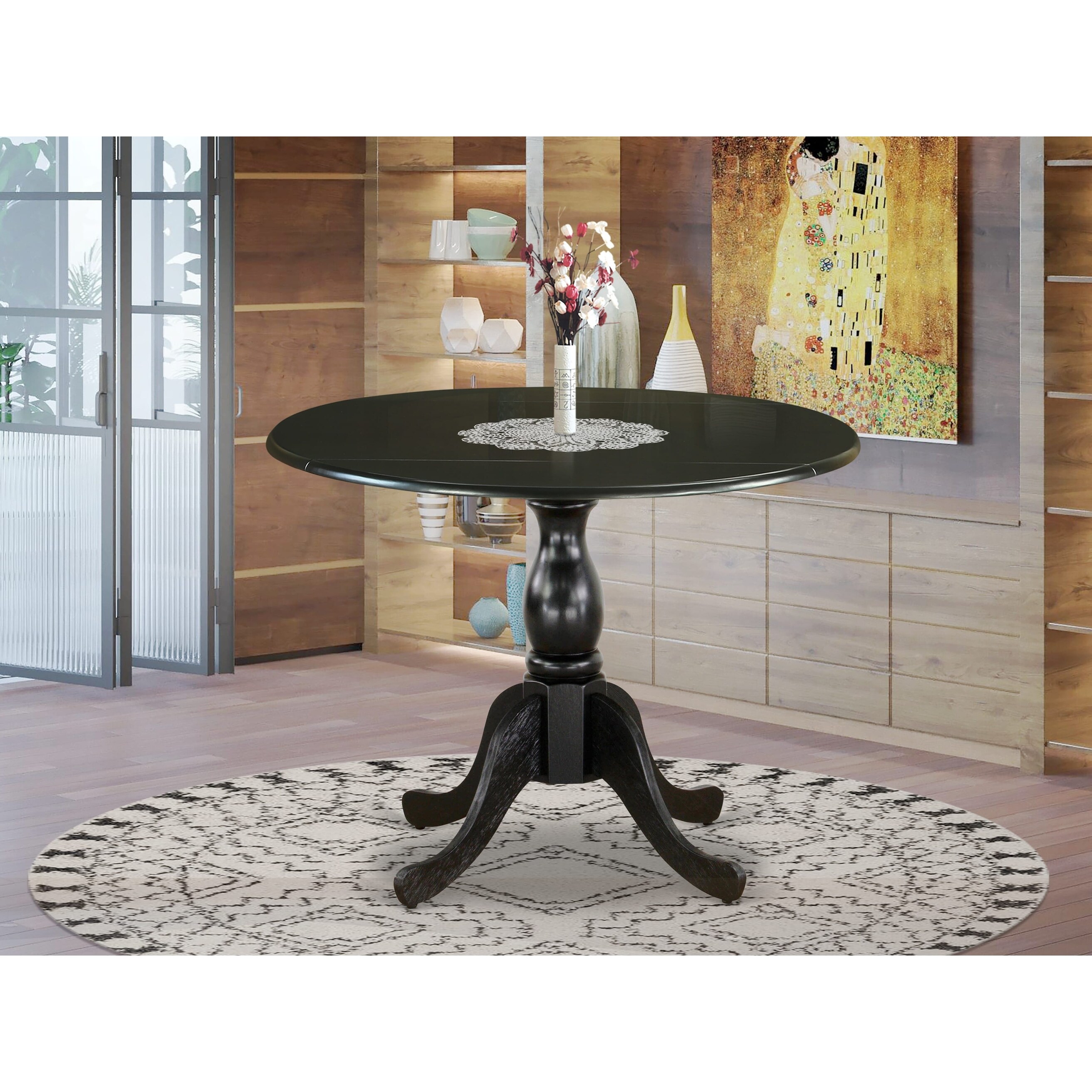 East West Furniture Dublin Kitchen Dining Table a Round Solid