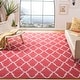 preview thumbnail 5 of 34, SAFAVIEH Handmade Flatweave Dhurries Shiela Modern Moroccan Wool Rug 6' x 9' - Red/Ivory - Rectangle