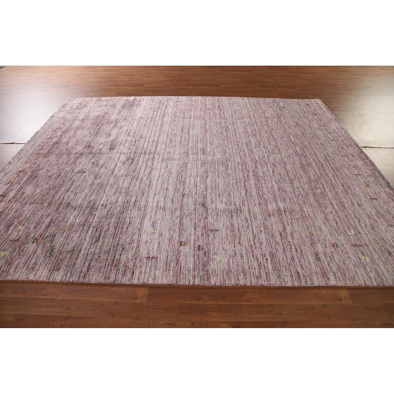 Gabbeh Indian Area Rug Hand-Knotted Tribal Wool Carpet - 8'0"x 9'11"
