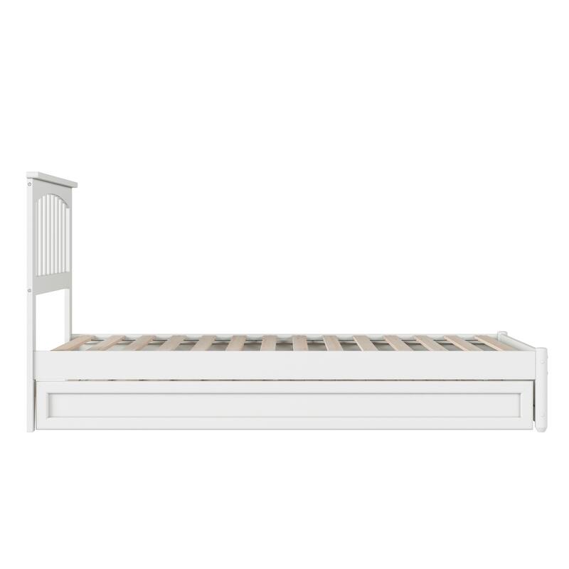 Everett Platform Bed with Panel Footboard and Twin XL Trundle