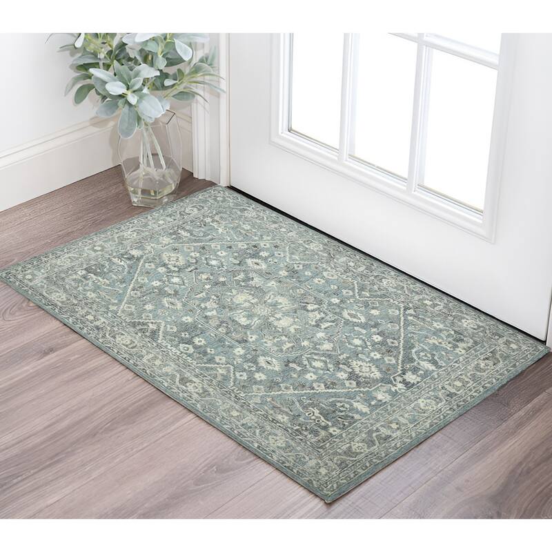 HomeRoots Oriental Transitional Rectangle Area Rug - 36.00 in. x 24.00 in.  x 0.45 in.