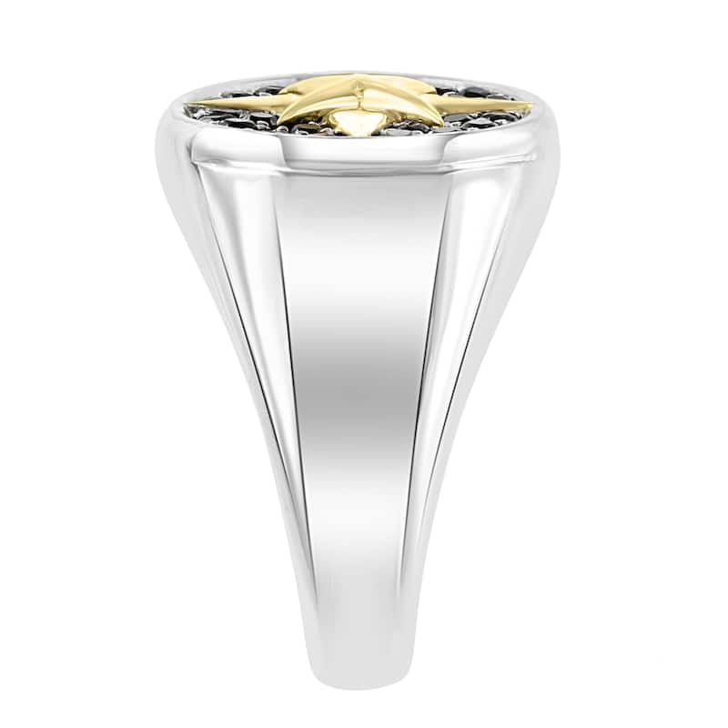 EFFY Men's 925 Sterling Silver Black Spinel Ring