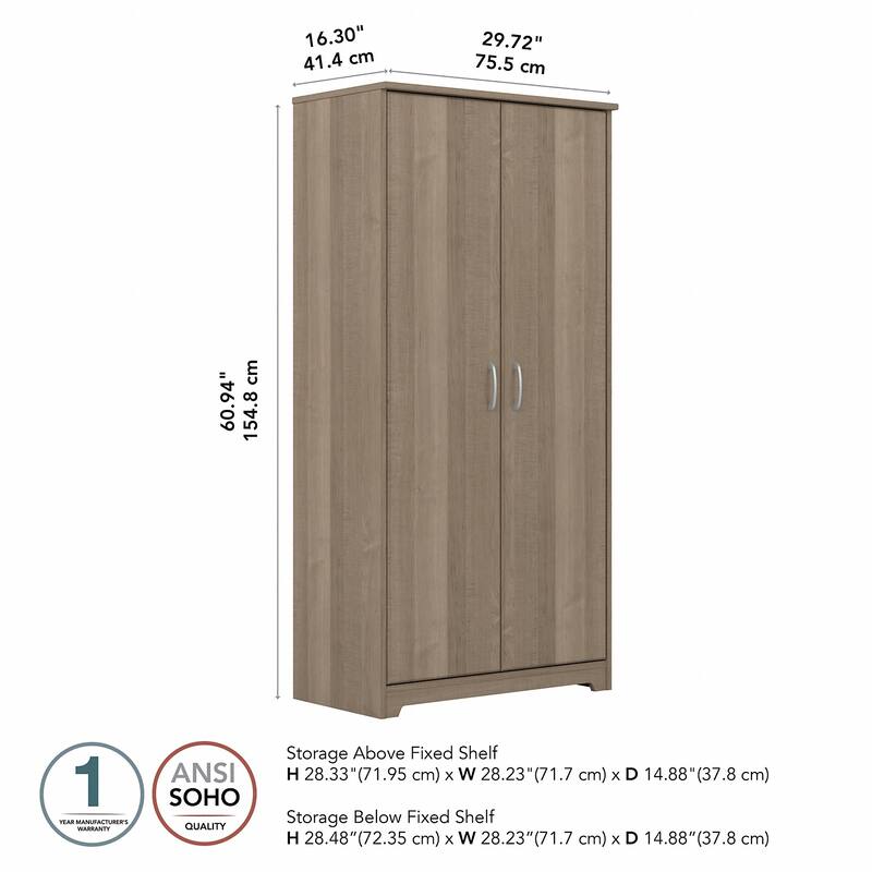 Cabot Tall Storage Cabinet with Doors by Bush Furniture