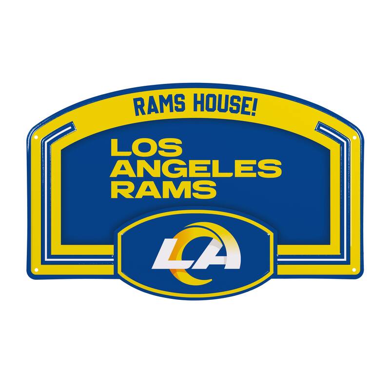 Los Angeles Rams Embossed Steel Wall Sign, 11" x 17"