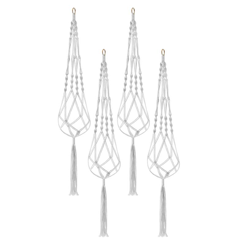 Macrame Plant Hanger (4, 6, 8 Pack) Hanging Plant Pots Cotton Rope