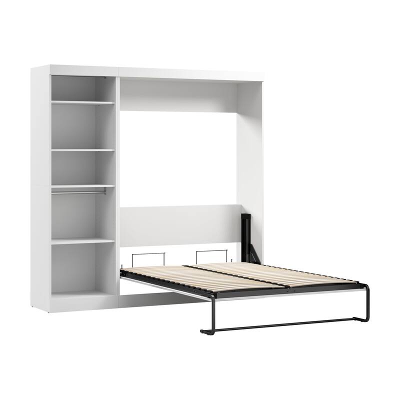 Nebula Full Murphy Bed with Closet Organizer (84W) by Bestar