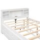 preview thumbnail 9 of 14, Full Size Platform Bed with Multi-functional Headboard, USB Ports, Twin Trundle, and 3 Storage Drawers