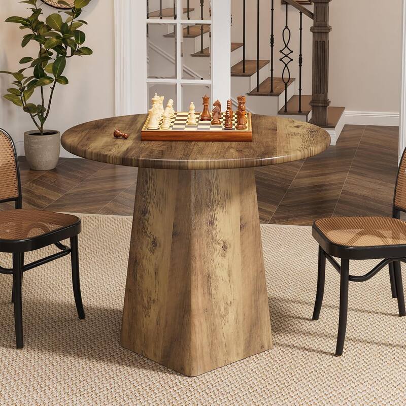 31.5-Inch Round Dining Room Table for 2-4, Small Kitchen Dinner Table for Dining Room Living Room